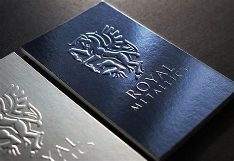 metallic embossed business cards.